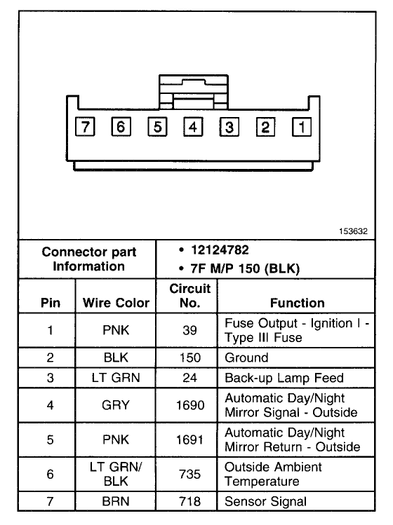 Air temp sensor | The Truck Stop gentex 177 mirror wiring diagram 